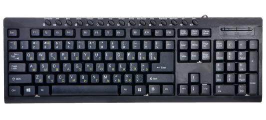 Клавиатура Gembird KB-8300-BL-R PS/2 черный