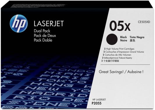 Лазерный картридж HP CE505XD для LaserJet P2055 двойная упаковка