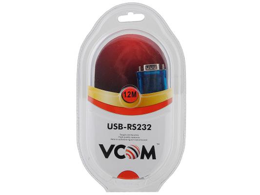 Кабель-переходник USB 2.0 AM-COM DB9M 1.2м VCOM Telecom VUS7050 на разъеме винты для крепежа к разъему с гайками