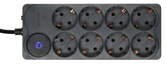 Сетевой фильтр Ippon BK-238 черный 8 розеток 3 м