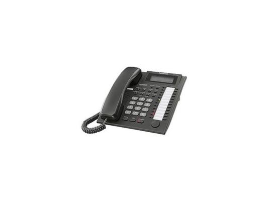 Системный телефон Panasonic KX-T7735RU-B черный, 1 строчный, 24 клавиши
