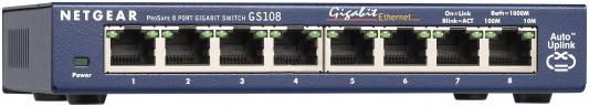 Коммутатор NETGEAR GS108GE неуправляемый 8 портов 10/100/1000Mbps