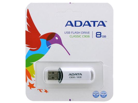 Флешка USB 8Gb A-Data AC906 AC906-8G-RWH белый