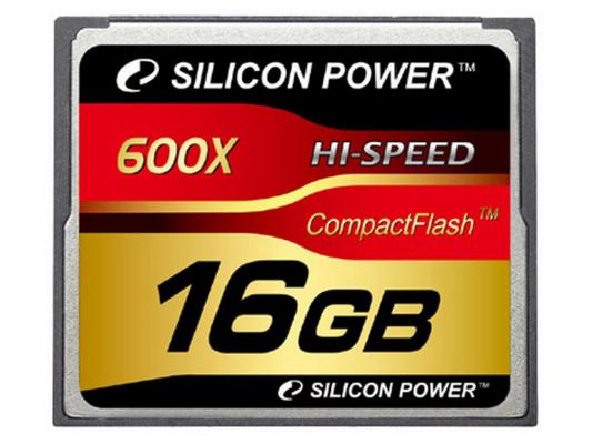 Карта памяти Compact Flash Card 16Gb Silicon Power 600x (SP016GBCFC600V10)