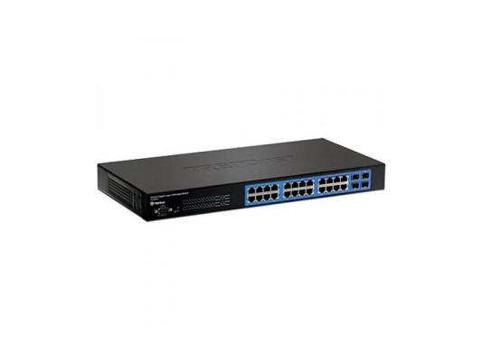 Коммутатор TRENDnet TL2-G244 24-ports 10/100/1000Mbps 4xSFP