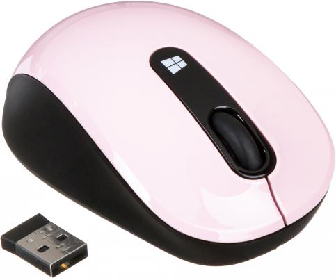 Мышь беспроводная Microsoft Sculpt Mobile Mouse розовый USB 43U-00020