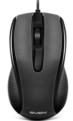 Мышь проводная Sven RX-515 Silent чёрный серый USB