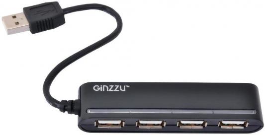 Концентратор USB 2.0 GINZZU GR-434UB 4 x USB 2.0 черный