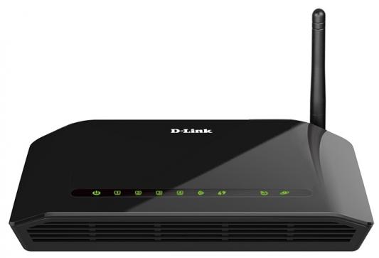 Беспроводной маршрутизатор ADSL D-Link DSL-2640U/RA/U2A 802.11bgn 150Mbps 2.4 ГГц 4xLAN черный