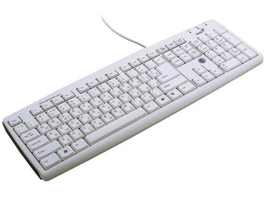 Клавиатура Genius KB06XE белый  PS/2