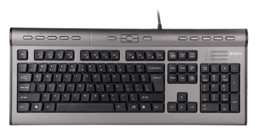 Клавиатура A4TECH KLS-7MUU Slim USB серый черный