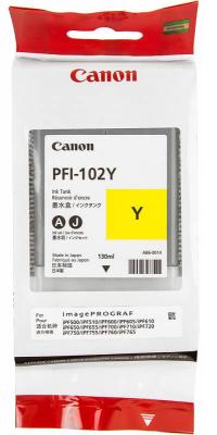 Картридж Canon PFI-102Y для iPF510 605 610 650 655 750 760 765 LP17 130мл желтый 0898B001