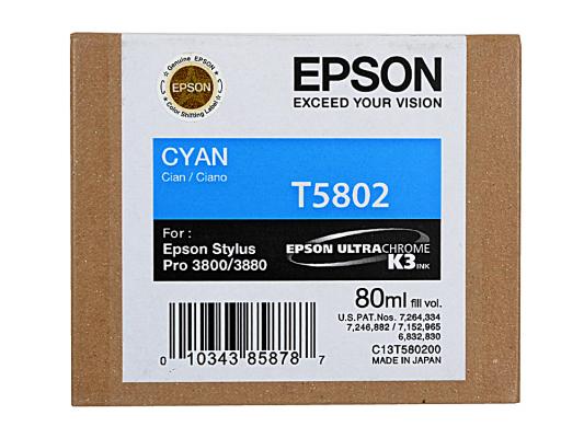 Картридж Epson C13T580200 для Epson Stylus Pro 3800 Cyan