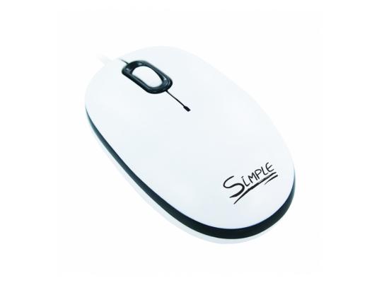 Мышь проводная CBR S1 (Simple Friendly Optical Mouse) белый чёрный USB