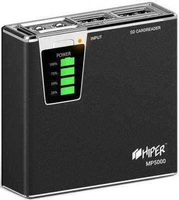 Внешний аккумулятор Power Bank 5000 мАч HyperJuice MP5000 черный