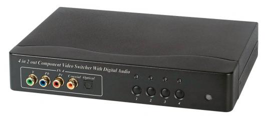 Коммутатор SC&T YS04D/YS04D-2 для компонентного видео- и цифрового аудиосигналов 4 входа / 2 выхода