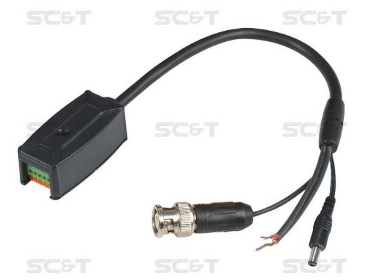 Приемопередатчик SC&T TTP111VPD видео питания и данные по кабелю витой пары пассивный