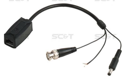 Приемопередатчик SC&T TTP111VPD-RJ45 видео питания и данные по кабелю витой пары пассивный