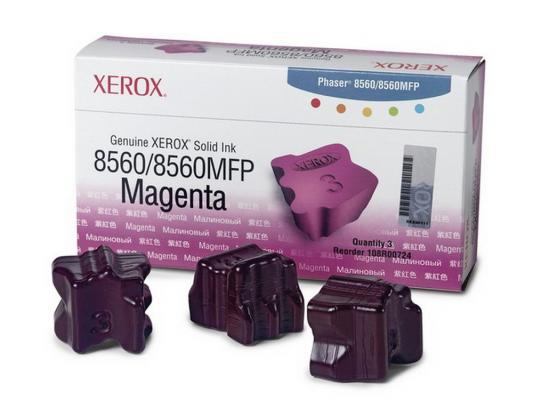Набор твердочернильных брикетов Xerox 108R00765 для Phaser 8560 ColorStix ink sticks 3шт пурпурный 3000стр