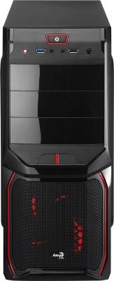 Корпус ATX Aerocool V3X Devil Red Edition Без БП чёрный красный EN57455
