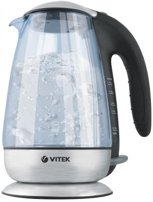 Чайник Vitek VT-1117-B 2200Вт 1.7л стекло синий