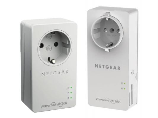 Сетевой адаптер Netgear XAU2511-100PES Powerline AV 200 Мбит/с 1xLAN 1xUSB2.0 сквозная розетка
