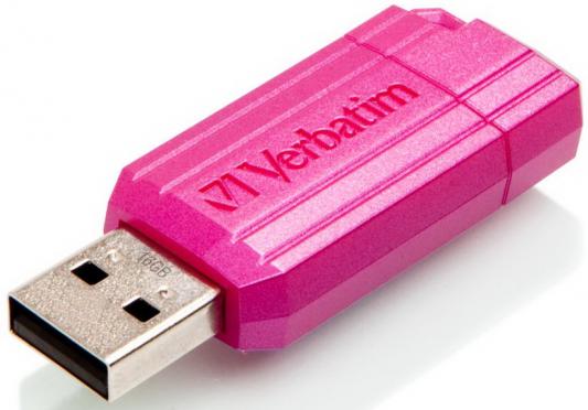 Флешка USB 16Gb Verbatim Store 'n' Go PinStripe 49067 USB2.0 розовый