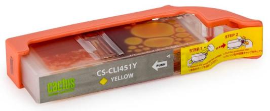Струйный картридж Cactus CS-CLI451Y желтый для Canon MG 6340/5440/IP7240