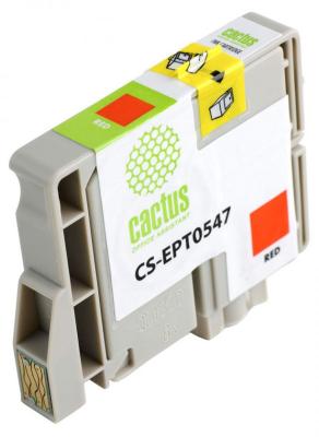 Фото - Струйный картридж Cactus CS-EPT0547 красный для Epson Stylus Photo R800/R1800 450стр. картридж cactus cs cartridge t совместимый