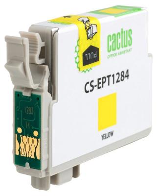 Струйный картридж Cactus CS-EPT1284 желтый для Epson Stylus S22/SX125/SX420/SX425/BX305 320стр.