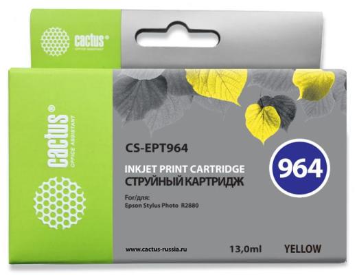 Струйный картридж Cactus CS-EPT964 желтый для Epson Stylus Photo R2880