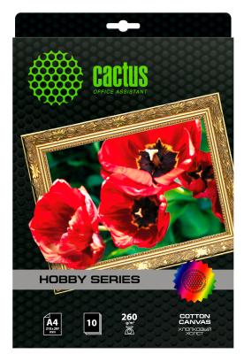 Холст Cactus CS-СA426010 А4 300 г/м2 10л хлопковая