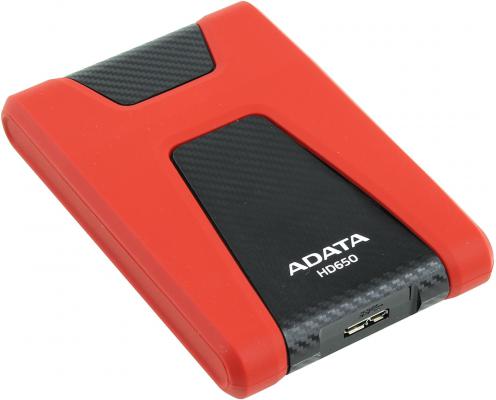Внешний жесткий диск 2.5" USB3.0 1Tb A-Data AHD650-1TU3-CRD красный