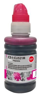Чернила Cactus CS-I-CLI521M для Canon PIXMA MP540/MP550/MP620/MP630/MP640 100мл пурпурный