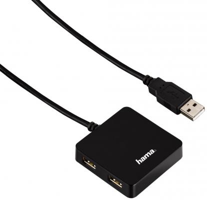 Концентратор USB 2.0 HAMA 00012131 4 x USB 2.0 черный