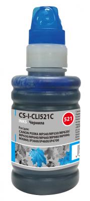 Чернила Cactus CS-I-CLI521С для CANON PIXMA MP540/ MP550/ MP620/ MP630/ MP640 100мл голубой
