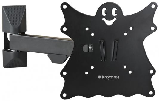Кронштейн Kromax CASPER-203 black, для LED/LCD TV 15"-40", max 30 кг, 4 ст свободы, наклон +5°-15°, поворот 90°, от стены 57-307 мм, VESA 200x200 мм