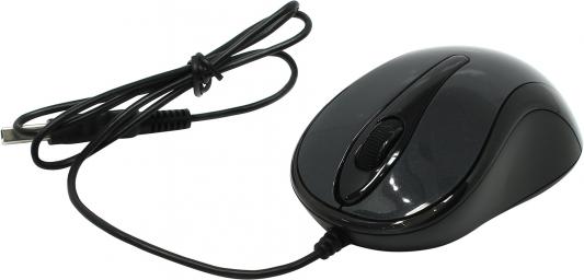 Мышь проводная A4TECH N-350-1 V-Track Padless серый USB
