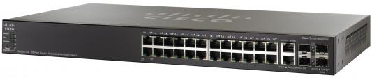 Коммутатор Cisco SG500-28 управляемый 28 портов 10/100/1000Mbps Gigabit Stackable Managed Switch SG500-28-K9-G5
