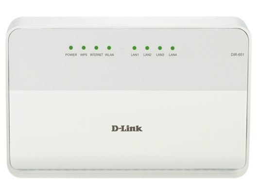 Беспроводной маршрутизатор D-Link DIR-651/A/B1A 802.11n 1 10/100/1000 BASE-T WAN port + 4 10/100/1000 BASE-T LAN ports