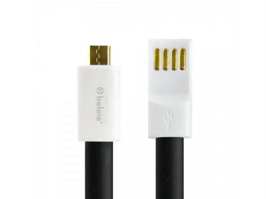 Кабель Micro USB - USB А , плоский, Черный, 1м/BS1005