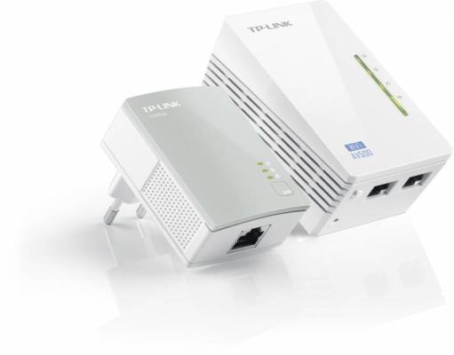 Комплект адаптеров Powerline TP-LINK TL-WPA4220KIT 2x10/100Mbps 500Mbps 802.11n 300Mbps
