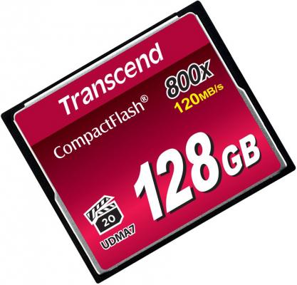 Карта памяти Compact Flash Card 128GB Transcend 800x TS128GCF800