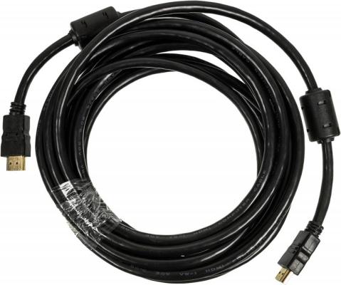 Кабель HDMI 5м Ningbo 841154 круглый черный