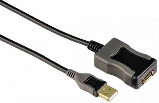 Кабель удлинительный USB 2.0 AM-AF 5.0м Hama черный H-78482