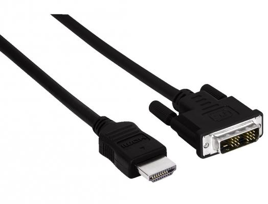 Кабель HDMI-DVI 1.5м Hama черный H-56443
