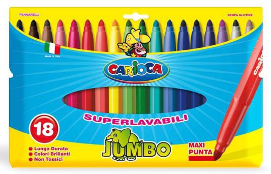 Набор фломастеров Universal CARIOCA JUMBO 1 мм 18 шт разноцветный 40566