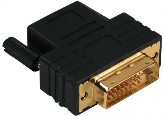 Переходник DVI-D-HDMI(f) Compact Dual Link Hama позолоченные контакты черный 122237