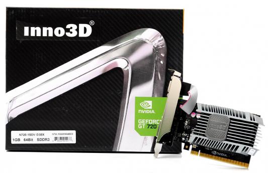Видеокарта InnoVISION GeForce GT 720 N720-1SDV-D3BX PCI-E 1024Mb 64 Bit Retail (N720-1SDV-D3BX)