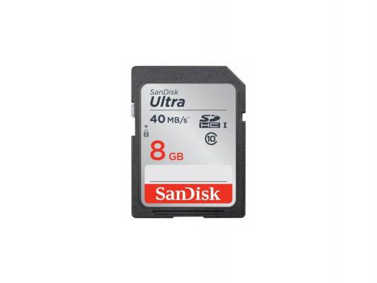 Карта памяти SDHC 8GB Class 10 Sandisk Ultra UHS-I SDSDUN-008G-G46